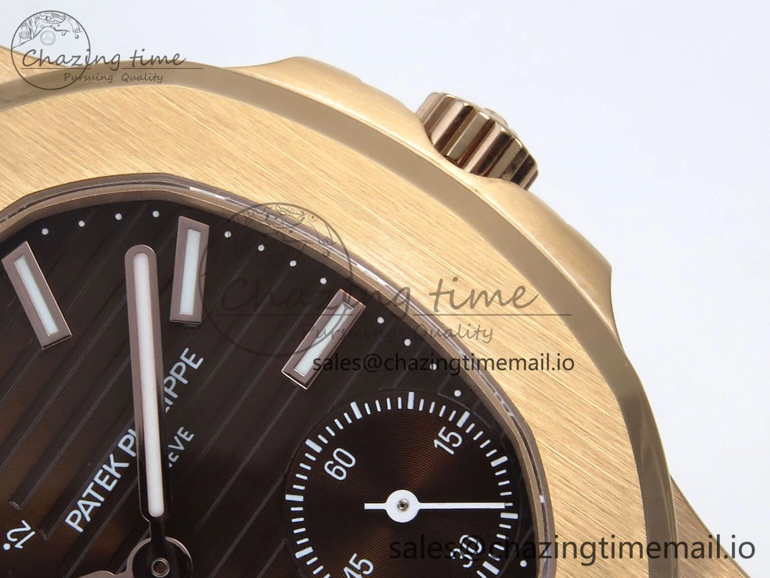 Nautilus 5712 RG PPF 1:1 Best Edition Brown Dial on RG Bracelet PPF240 Super Clone V4+ Practical 8657
