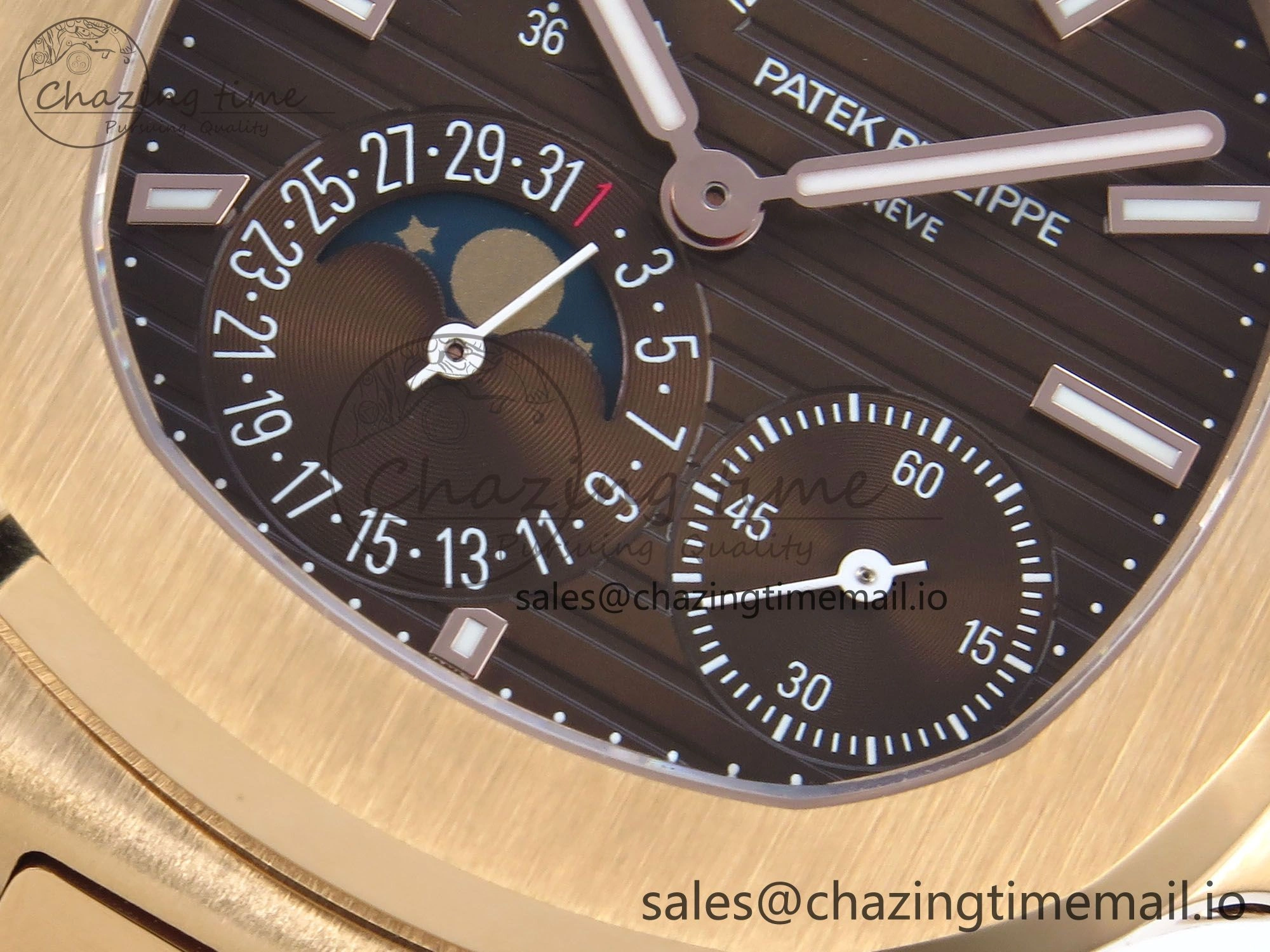 Nautilus 5712 RG PPF 1:1 Best Edition Brown Dial on RG Bracelet PPF240 Super Clone V4+ Practical 8657