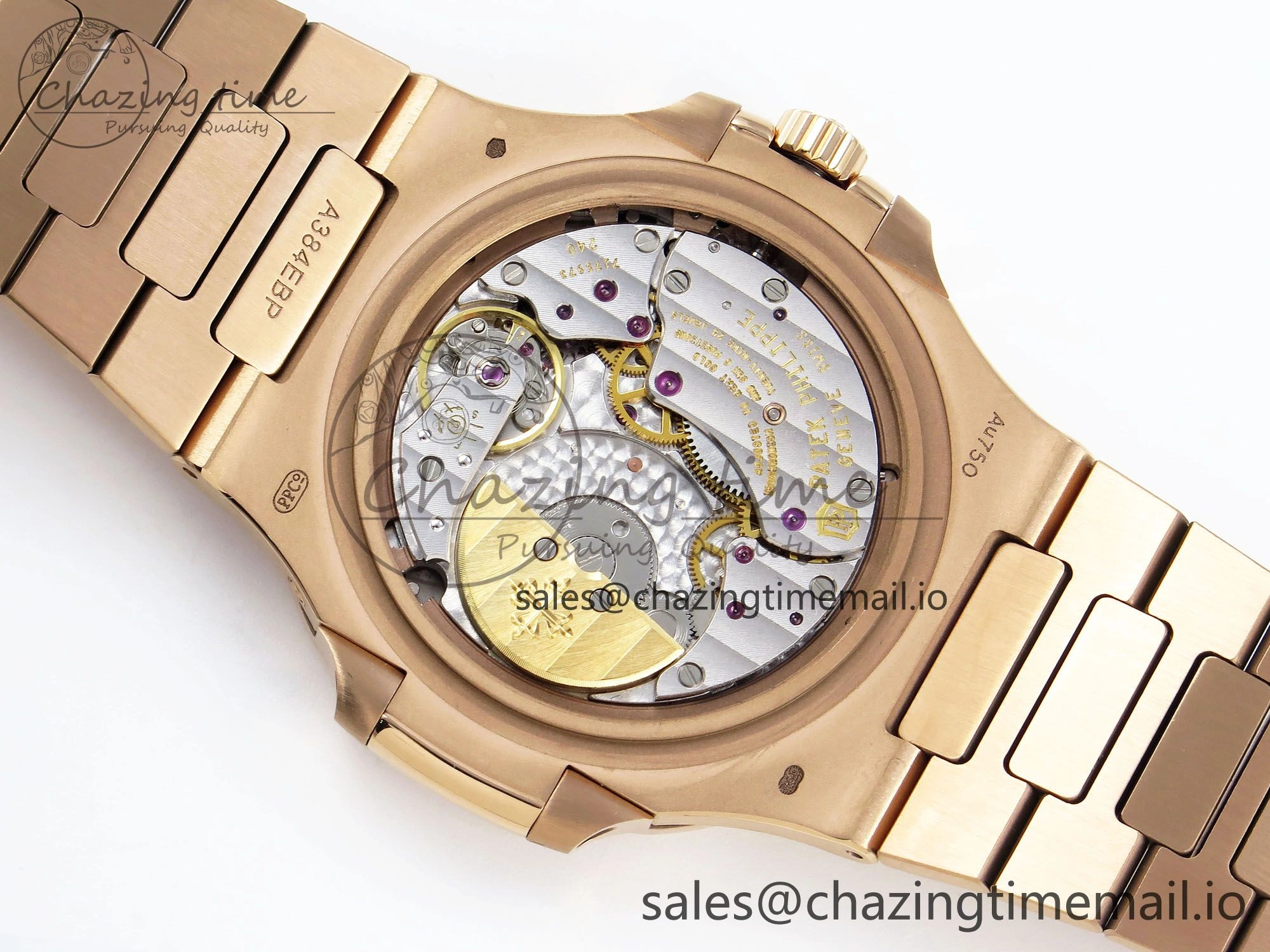 Nautilus 5712 RG PPF 1:1 Best Edition Brown Dial on RG Bracelet PPF240 Super Clone V4+ Practical 8657