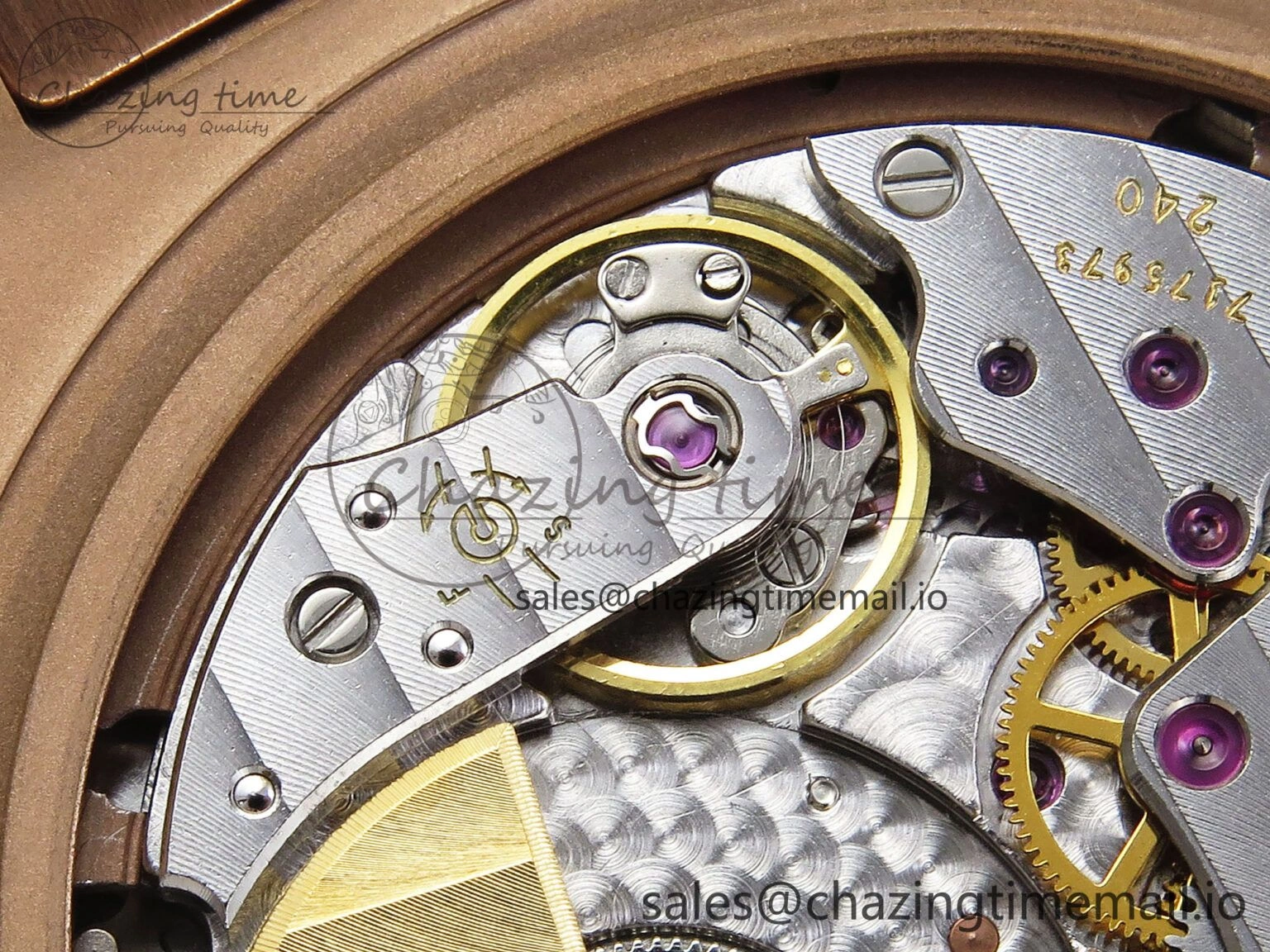 Nautilus 5712 RG PPF 1:1 Best Edition Brown Dial on RG Bracelet PPF240 Super Clone V4+ Practical 8657