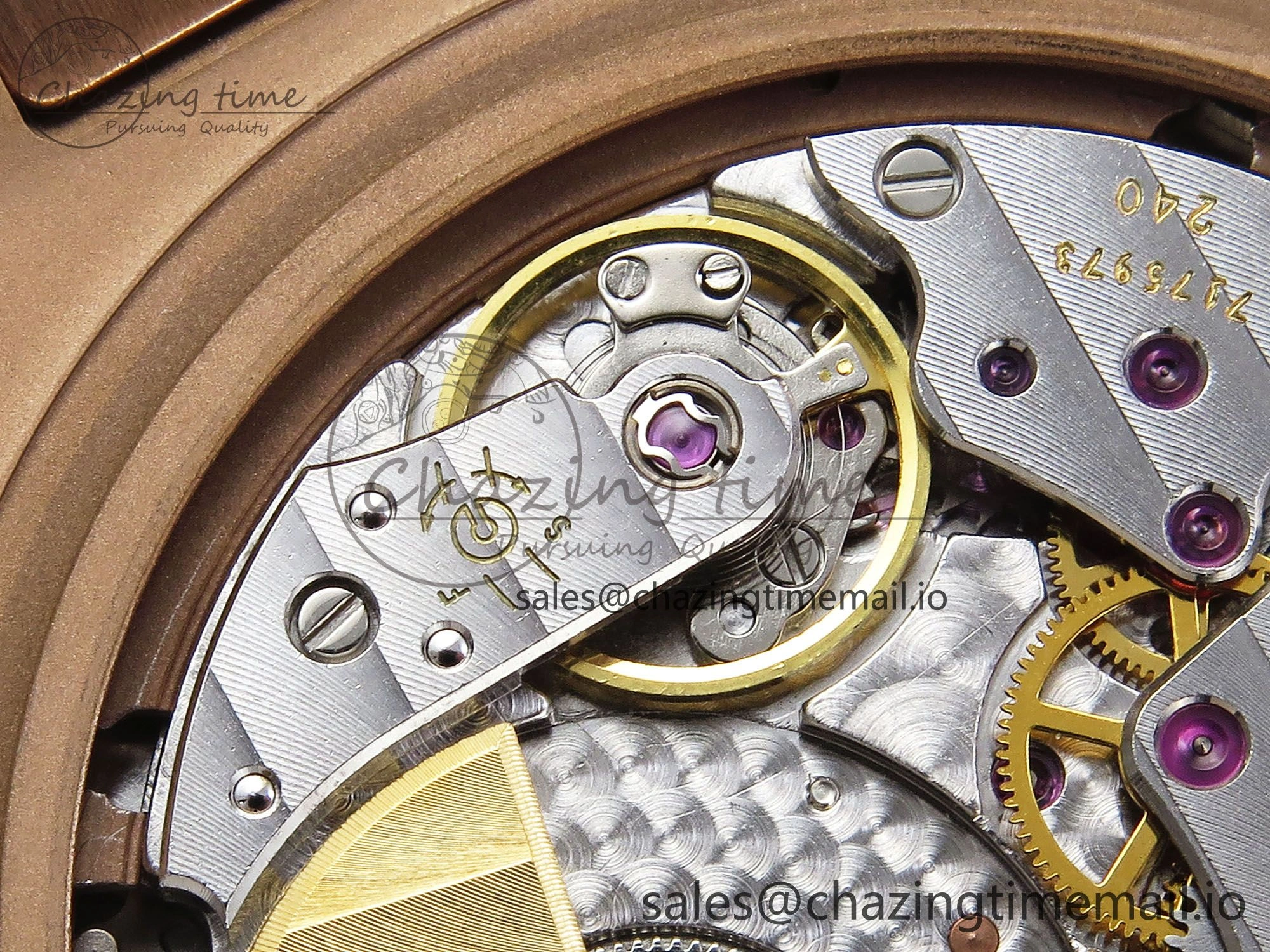 Nautilus 5712 RG PPF 1:1 Best Edition Brown Dial on RG Bracelet PPF240 Super Clone V4+ Practical 8657