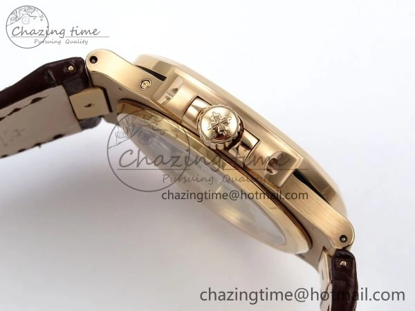 WellDesigned Nautilus 5712 RG PPF 1:1 Best Edition Gray Dial on Brown Leather Strap A240 Super Clone V 8743