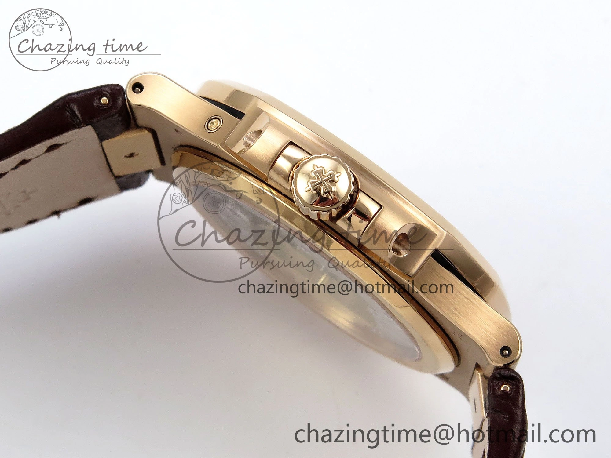 WellDesigned Nautilus 5712 RG PPF 1:1 Best Edition Gray Dial on Brown Leather Strap A240 Super Clone V 8743