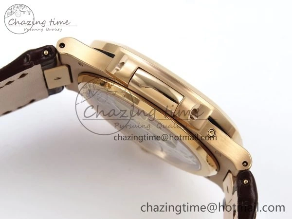 WellDesigned Nautilus 5712 RG PPF 1:1 Best Edition Gray Dial on Brown Leather Strap A240 Super Clone V 8743