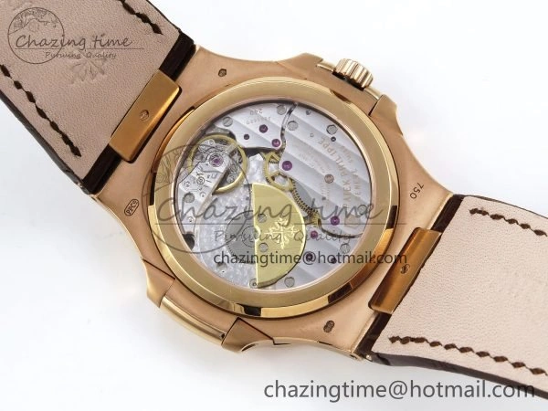 WellDesigned Nautilus 5712 RG PPF 1:1 Best Edition Gray Dial on Brown Leather Strap A240 Super Clone V 8743