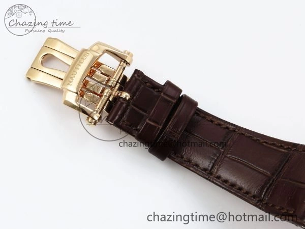 WellDesigned Nautilus 5712 RG PPF 1:1 Best Edition Gray Dial on Brown Leather Strap A240 Super Clone V 8743