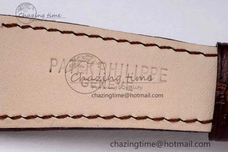 Nautilus 5712 RG PPF 1:1 Best Edition Gray Dial on Brown Leather Strap A Original 8828