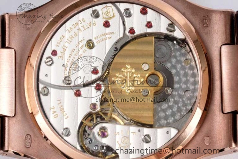 Nautilus 5712 RG PPF 1:1 Best Edition Gray Dial on Brown Leather Strap A Original 8828