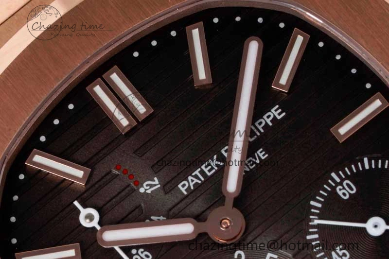 Nautilus 5712 RG PPF 1:1 Best Edition Gray Dial on Brown Leather Strap A Original 8828