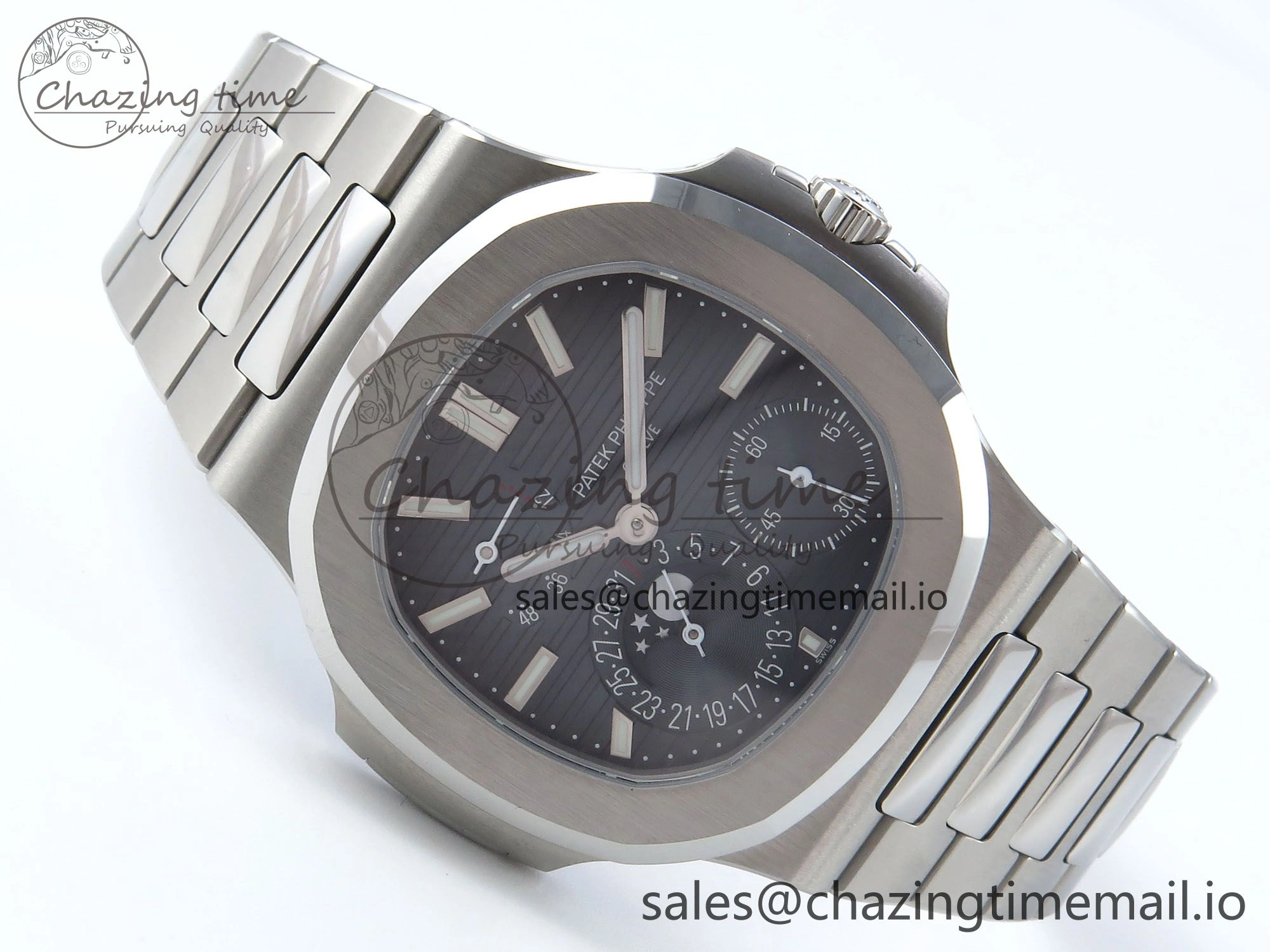 Nautilus 5712 SS OMEF 1:1 Best Edition Blue Dial on SS Bracelet A240 Super Clone Flexible 8677
