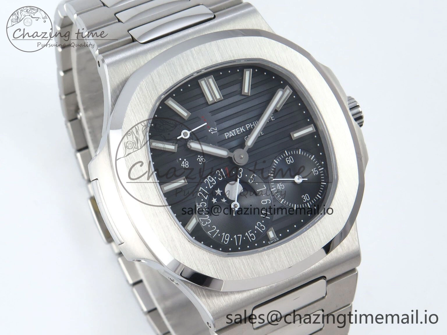 Nautilus 5712 SS OMEF 1:1 Best Edition Blue Dial on SS Bracelet A240 Super Clone Flexible 8677