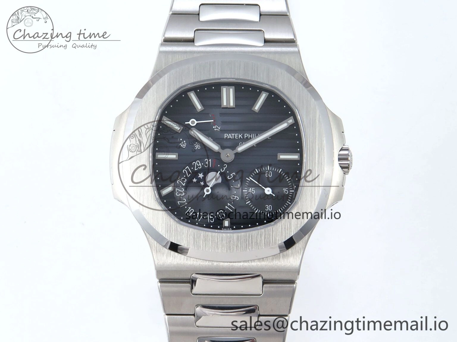 Nautilus 5712 SS OMEF 1:1 Best Edition Blue Dial on SS Bracelet A240 Super Clone Flexible 8677