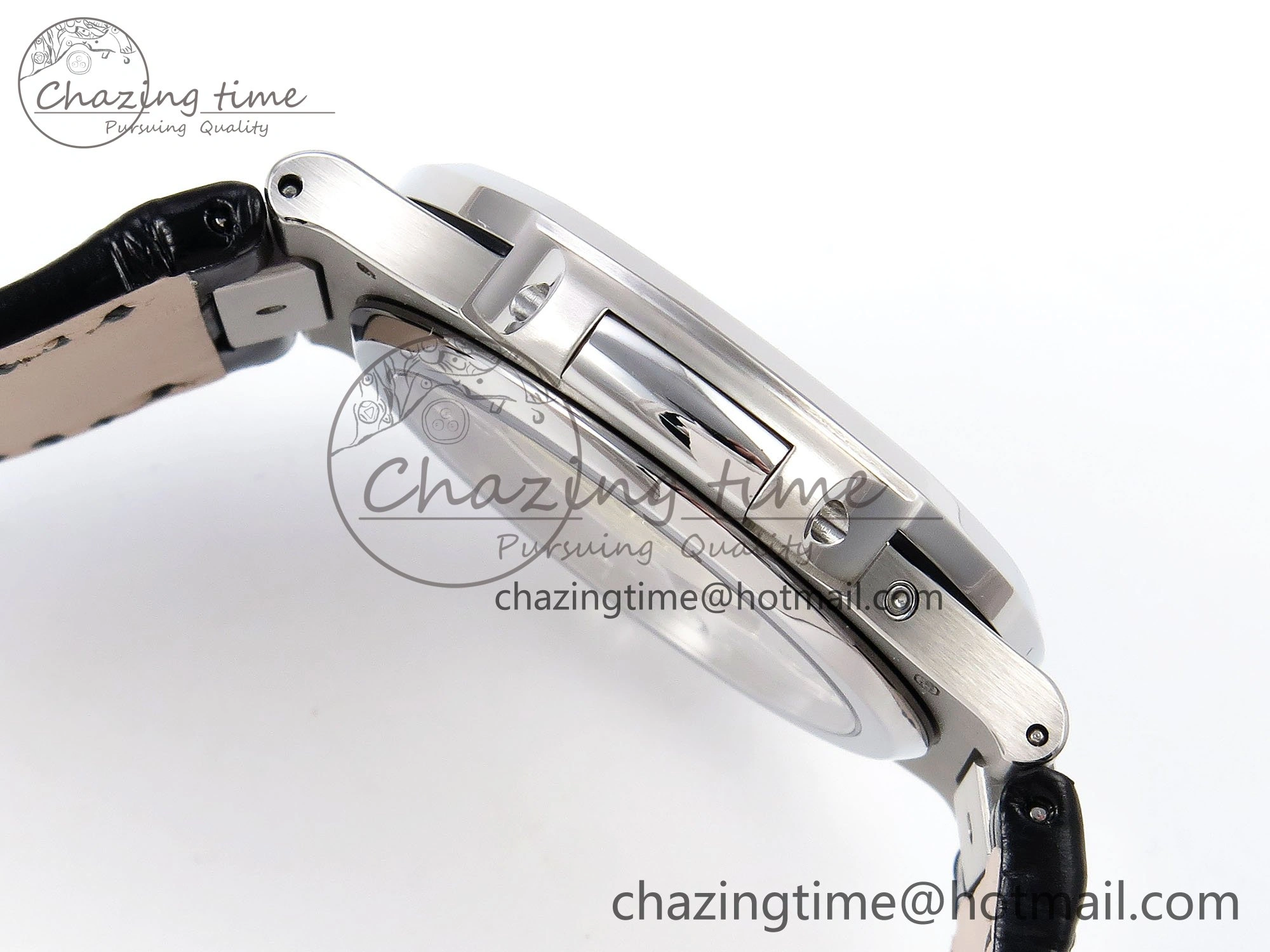Packable Nautilus 5712 SS PPF 1:1 Best Edition Blue Dial on Black Leather Strap A240 Super Clone V 8742