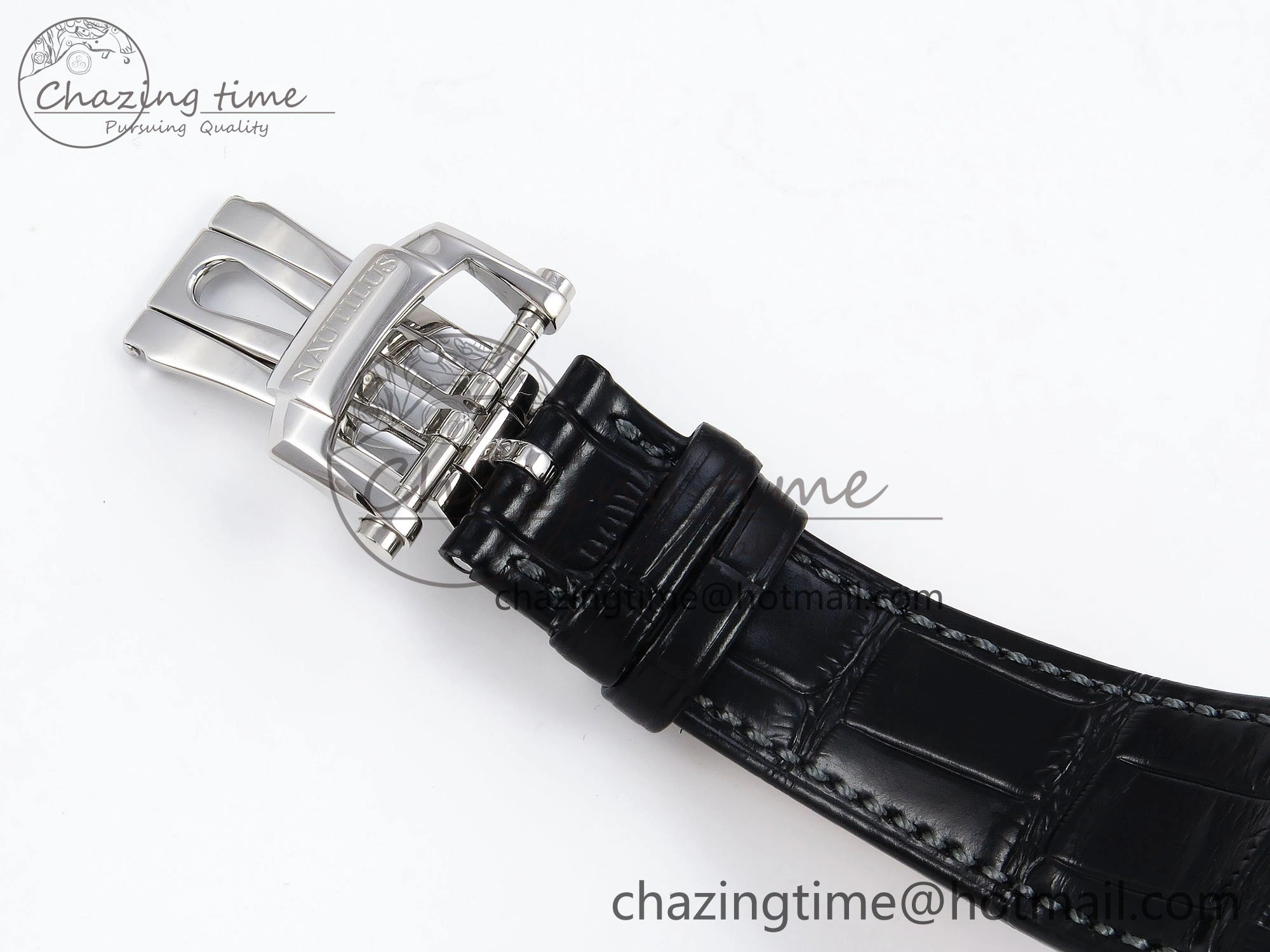 Packable Nautilus 5712 SS PPF 1:1 Best Edition Blue Dial on Black Leather Strap A240 Super Clone V 8742