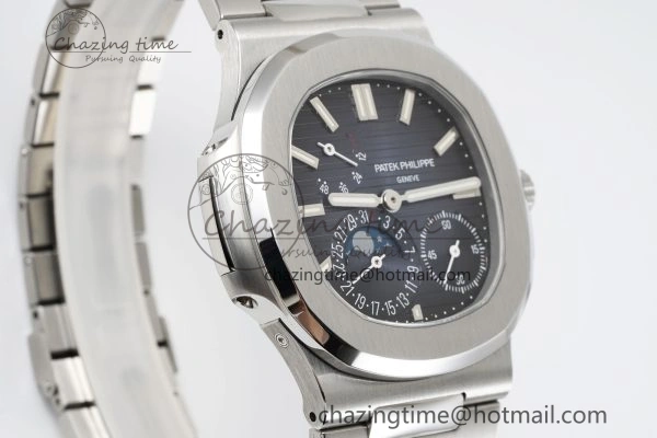 Nautilus 5712 SS PPF 1:1 Best Edition Blue Dial on SS Bracelet A240 Super Clone V Sophisticated 8827