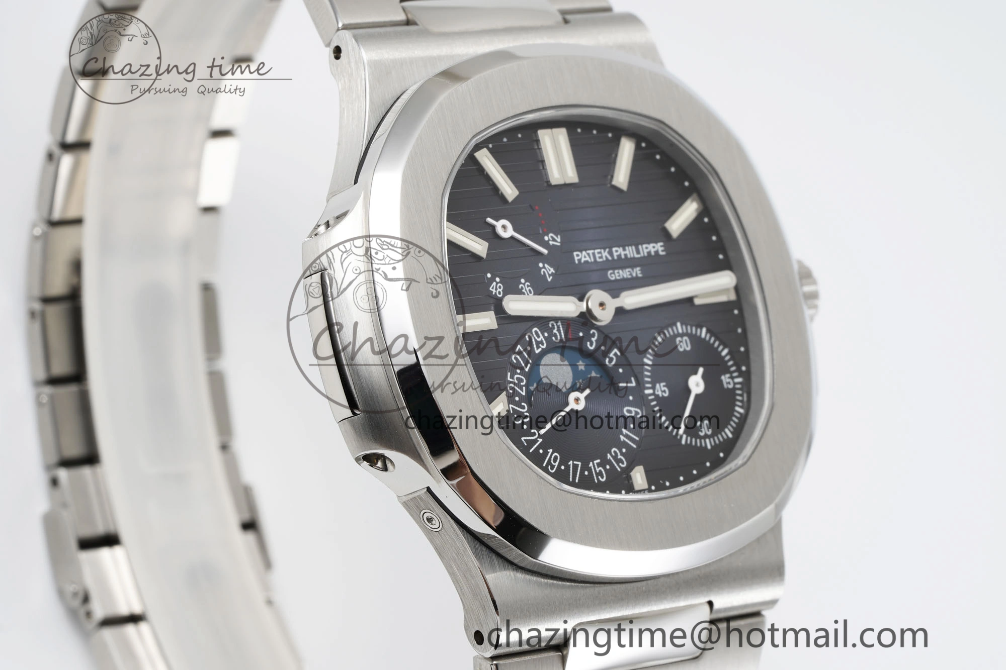 Nautilus 5712 SS PPF 1:1 Best Edition Blue Dial on SS Bracelet A240 Super Clone V Sophisticated 8827