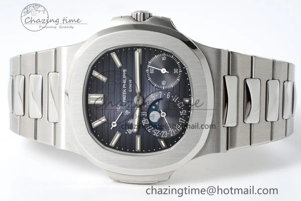 Nautilus 5712 SS PPF 1:1 Best Edition Blue Dial on SS Bracelet A240 Super Clone V Sophisticated 8827