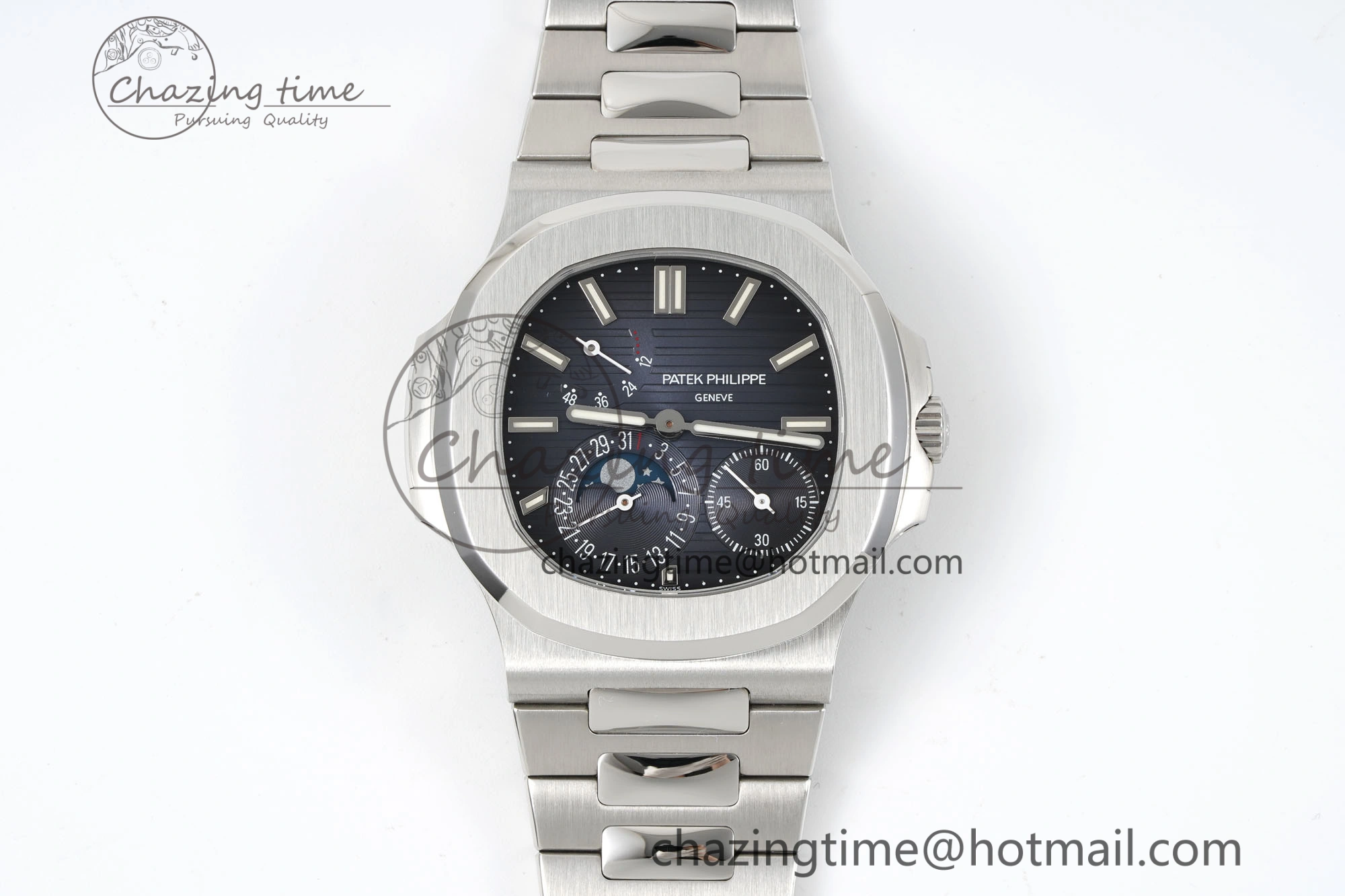 Nautilus 5712 SS PPF 1:1 Best Edition Blue Dial on SS Bracelet A240 Super Clone V Sophisticated 8827