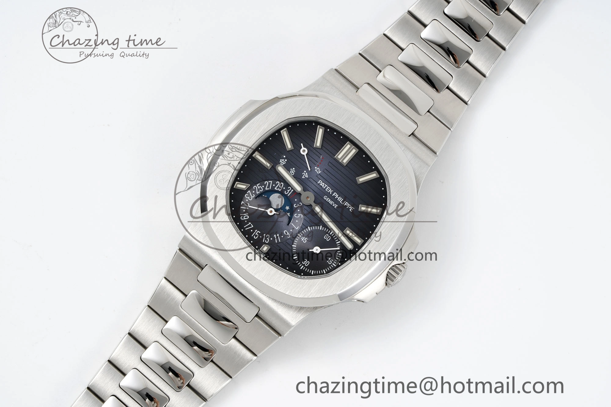 Nautilus 5712 SS PPF 1:1 Best Edition Blue Dial on SS Bracelet A240 Super Clone V Sophisticated 8827