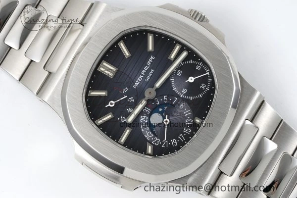Nautilus 5712 SS PPF 1:1 Best Edition Blue Dial on SS Bracelet A240 Super Clone V Sophisticated 8827