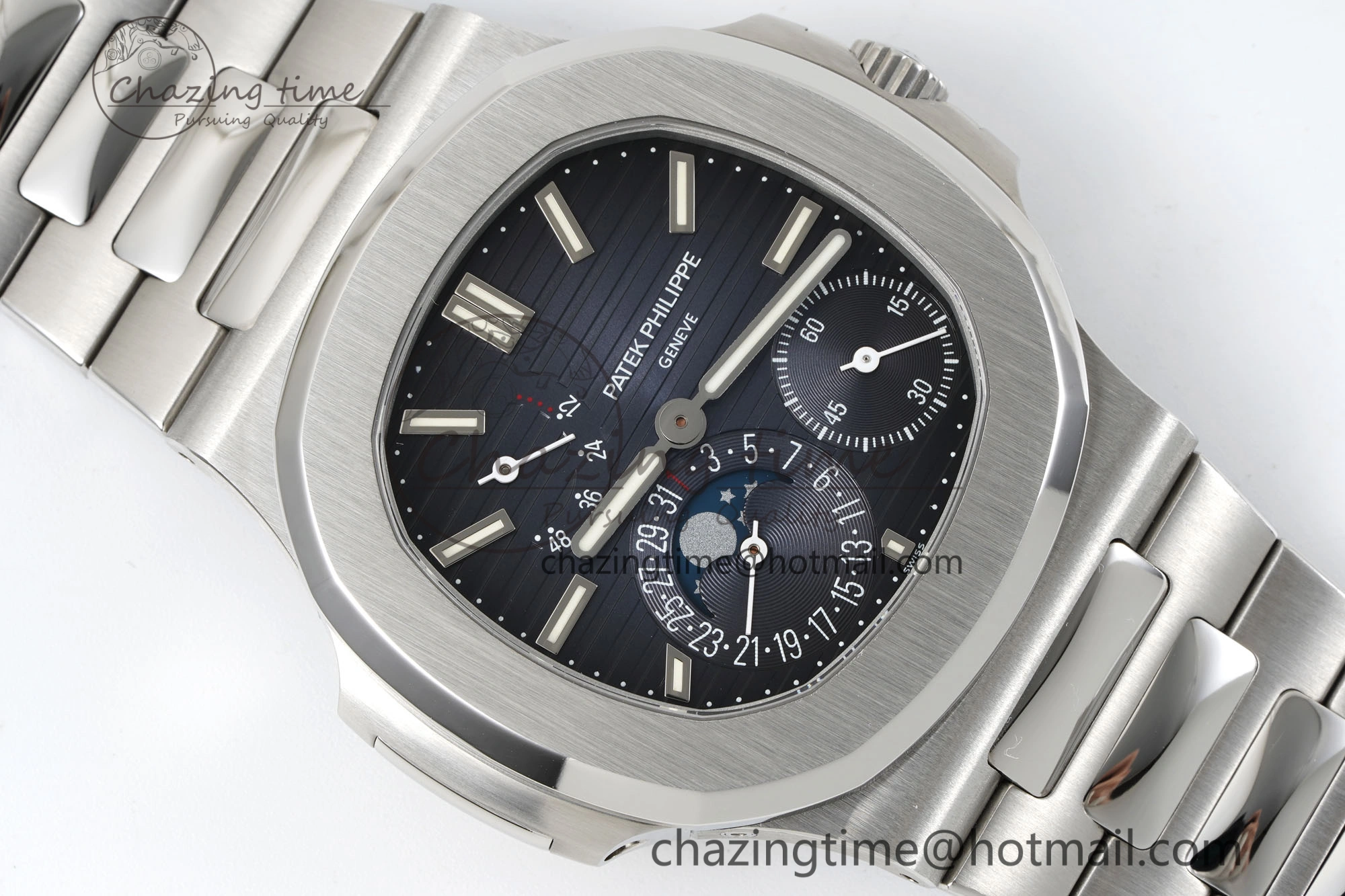 Nautilus 5712 SS PPF 1:1 Best Edition Blue Dial on SS Bracelet A240 Super Clone V Sophisticated 8827