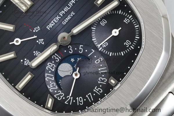 Nautilus 5712 SS PPF 1:1 Best Edition Blue Dial on SS Bracelet A240 Super Clone V Sophisticated 8827