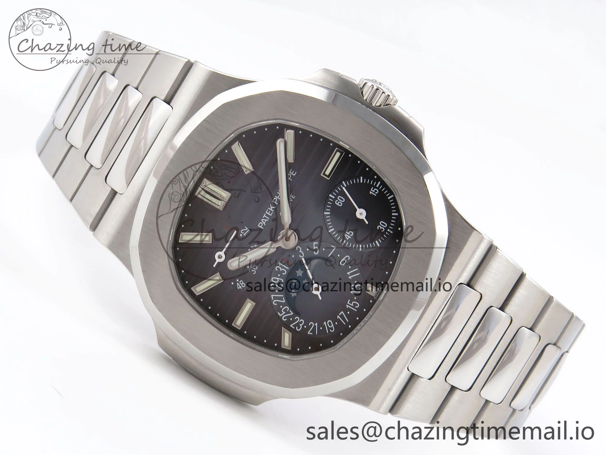 Effortless Nautilus 5712 SS PPF 1:1 Best Edition Blue Dial on SS Bracelet PPF240 Super Clone V4+ 8654