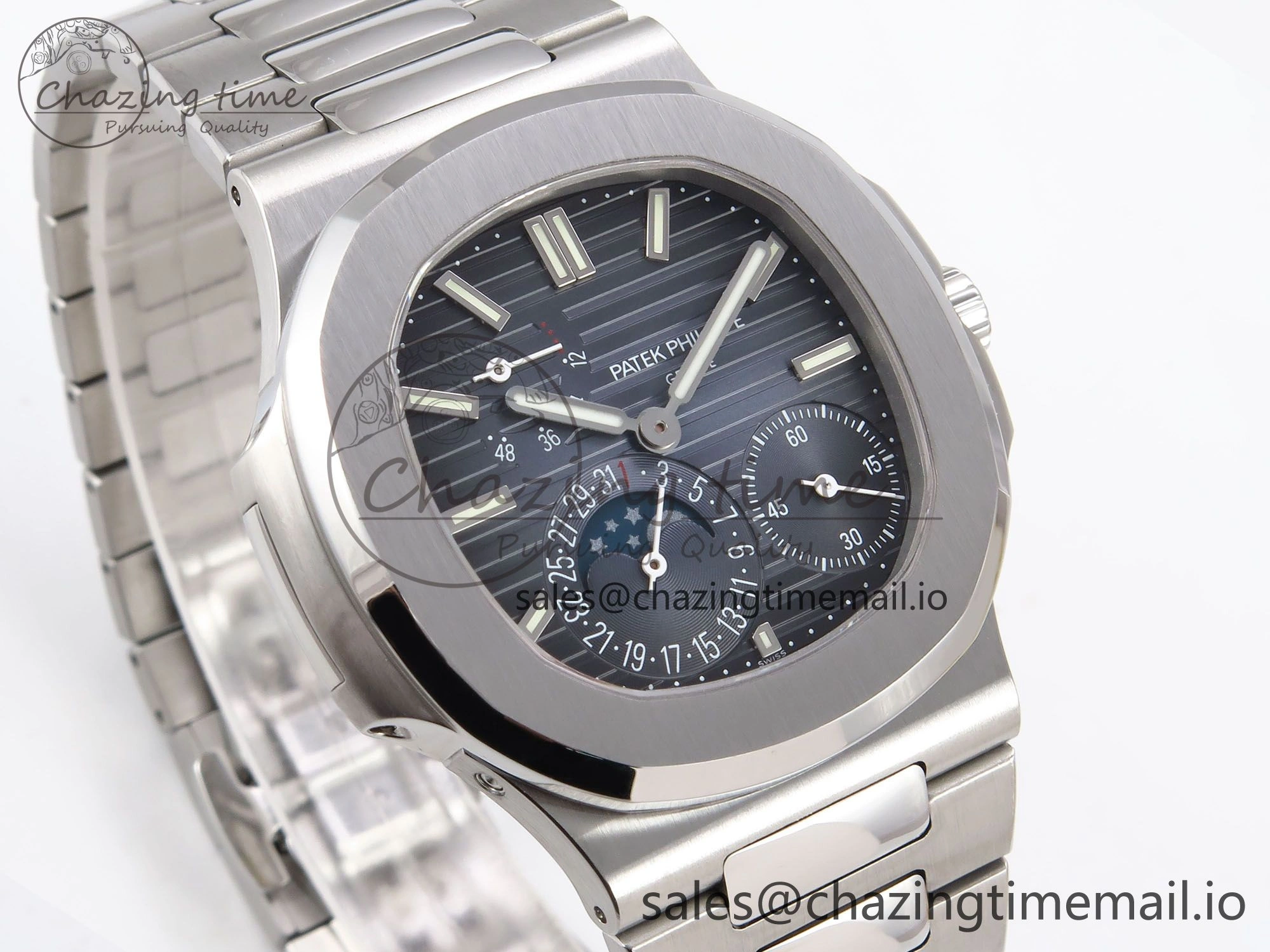 Effortless Nautilus 5712 SS PPF 1:1 Best Edition Blue Dial on SS Bracelet PPF240 Super Clone V4+ 8654