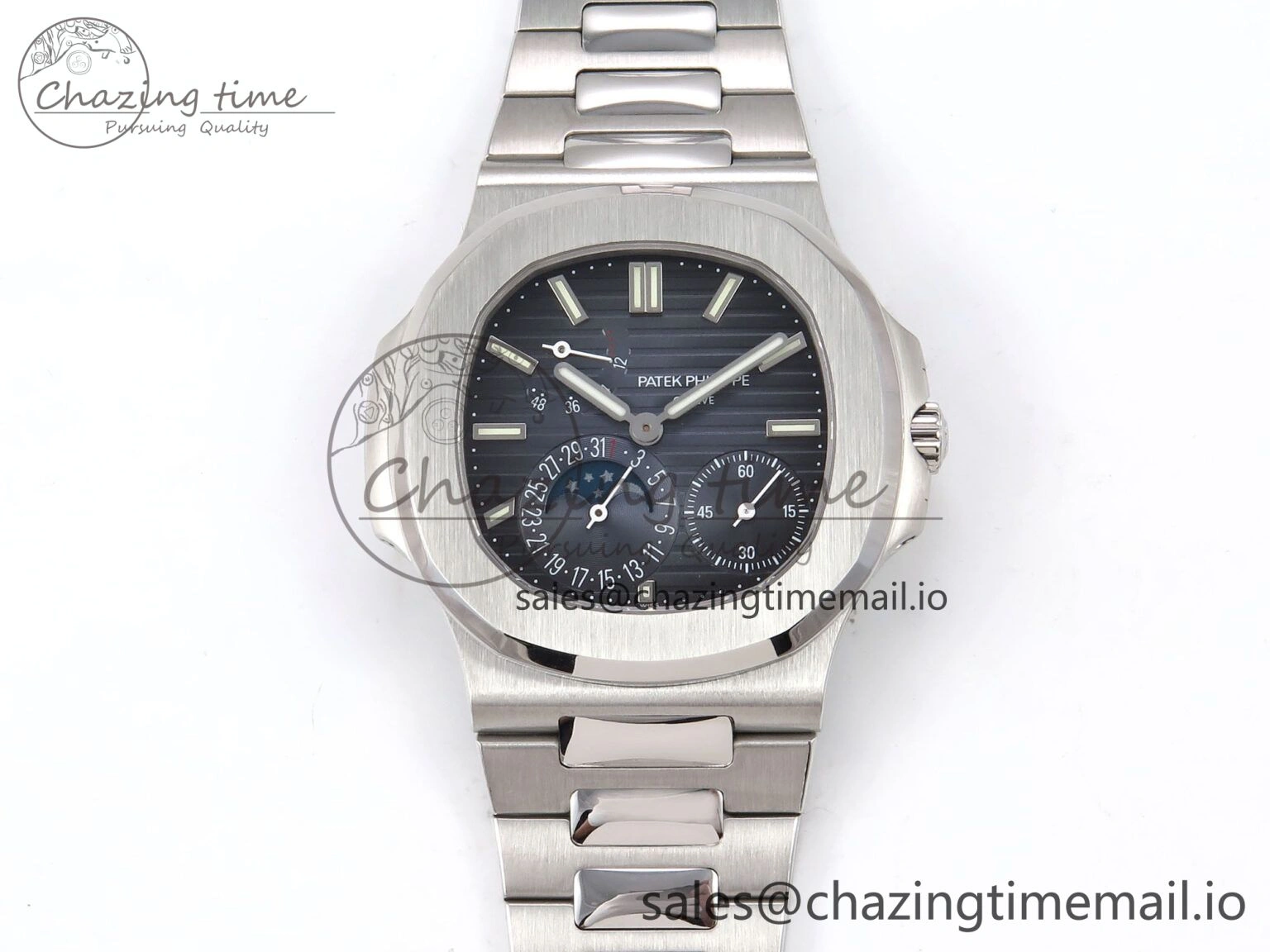 Effortless Nautilus 5712 SS PPF 1:1 Best Edition Blue Dial on SS Bracelet PPF240 Super Clone V4+ 8654