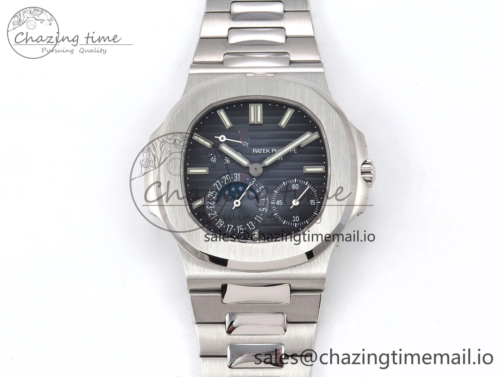 Effortless Nautilus 5712 SS PPF 1:1 Best Edition Blue Dial on SS Bracelet PPF240 Super Clone V4+ 8654