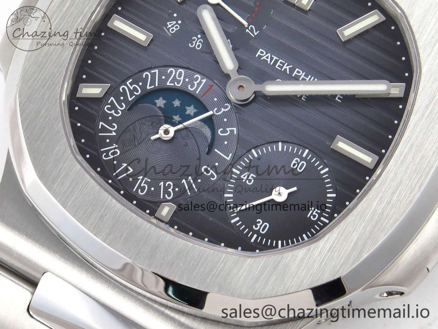 Effortless Nautilus 5712 SS PPF 1:1 Best Edition Blue Dial on SS Bracelet PPF240 Super Clone V4+ 8654