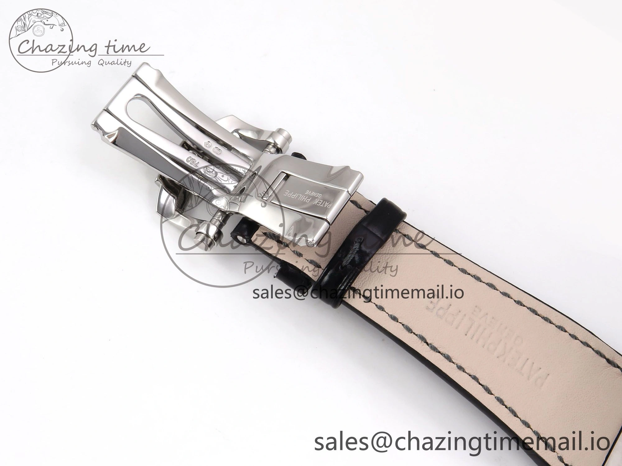 Stylish Nautilus 5712 SS PPF 1:1 Best Edition Gray Dial Diamonds Bezel on Black Leather Strap A240 Super Clone V 8698