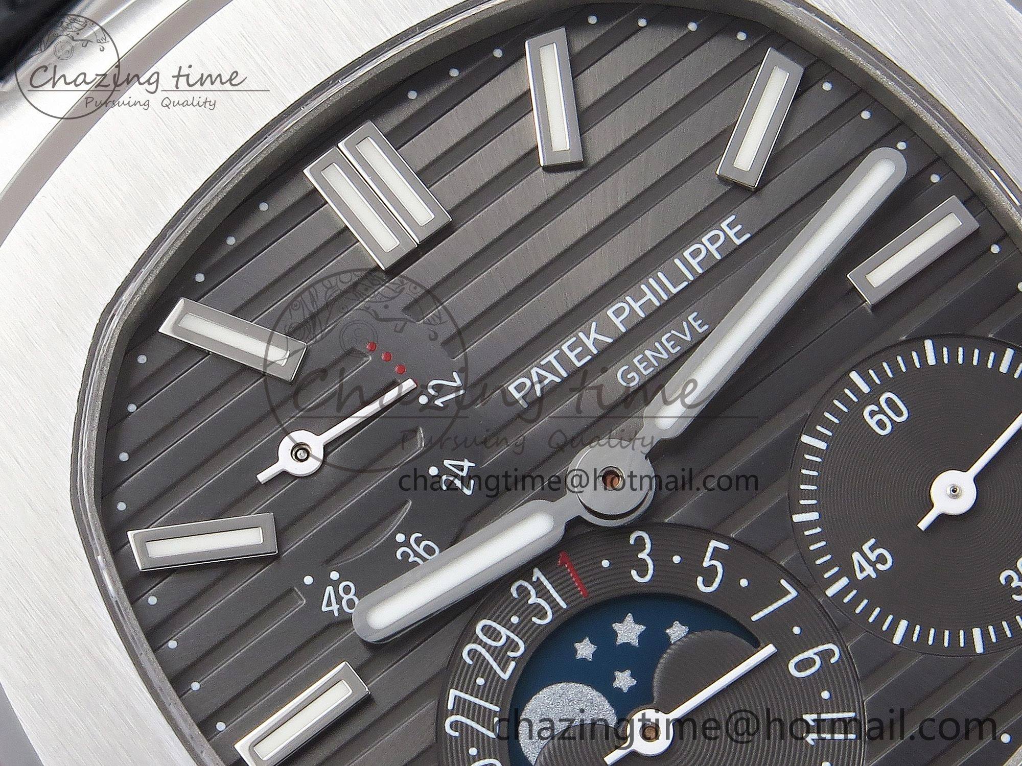 SmartChoice Nautilus 5712 SS PPF 1:1 Best Edition Gray Dial on Black Leather Strap A240 Super Clone V 8722