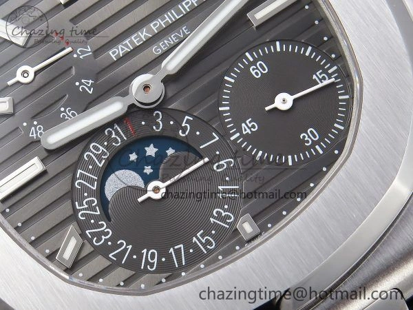 SmartChoice Nautilus 5712 SS PPF 1:1 Best Edition Gray Dial on Black Leather Strap A240 Super Clone V 8722