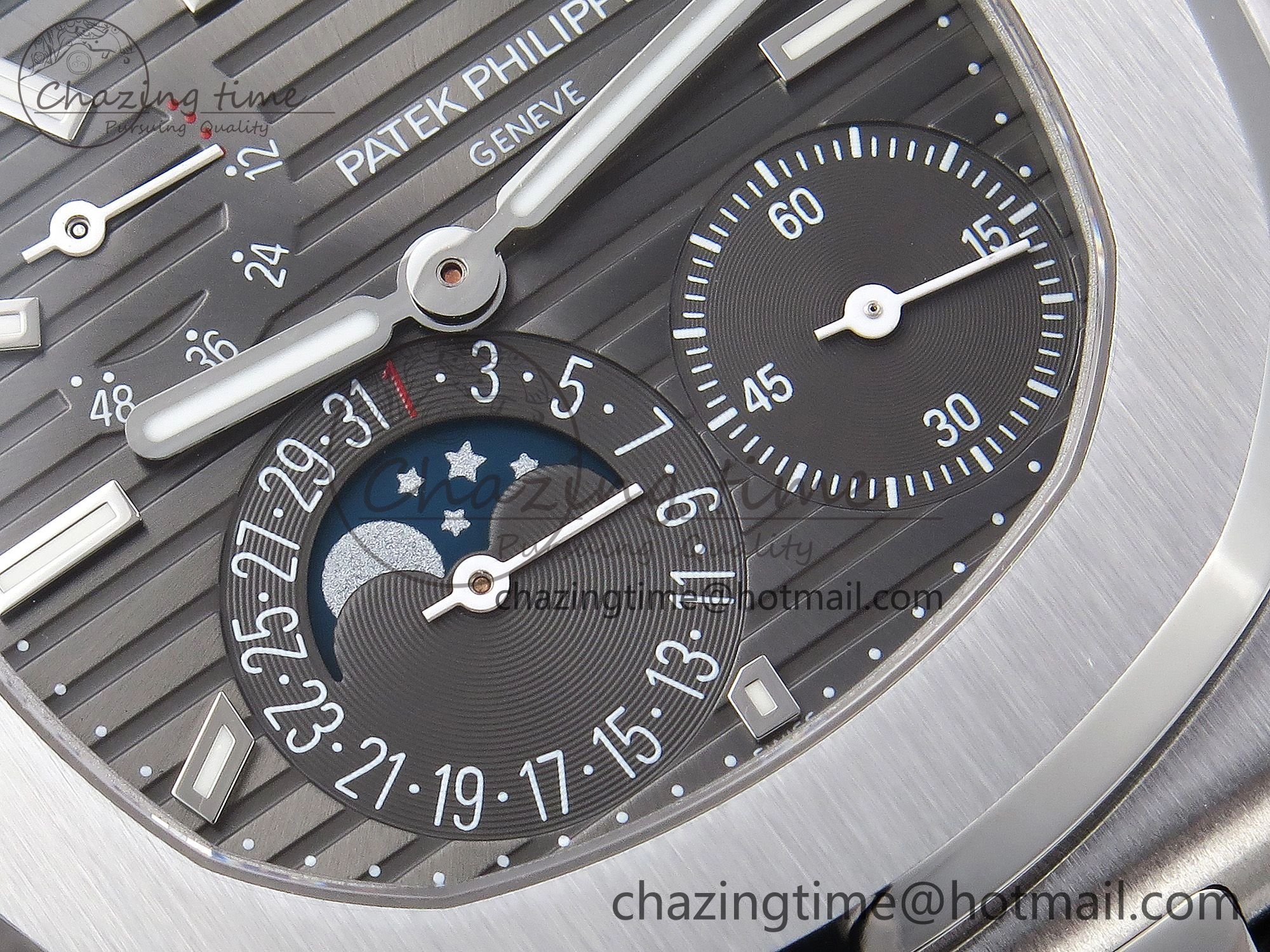 SmartChoice Nautilus 5712 SS PPF 1:1 Best Edition Gray Dial on Black Leather Strap A240 Super Clone V 8722