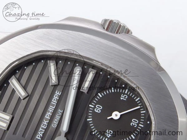 SmartChoice Nautilus 5712 SS PPF 1:1 Best Edition Gray Dial on Black Leather Strap A240 Super Clone V 8722