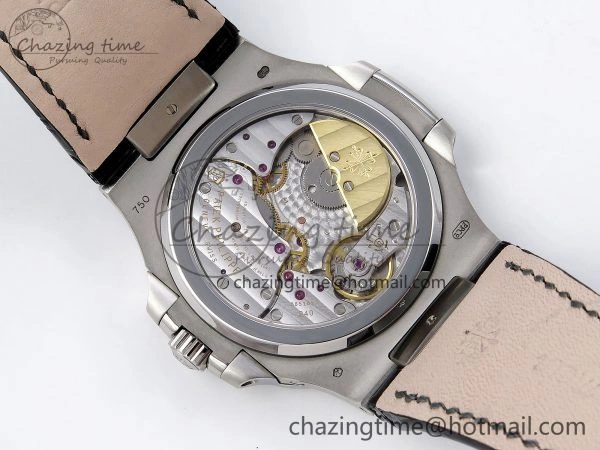SmartChoice Nautilus 5712 SS PPF 1:1 Best Edition Gray Dial on Black Leather Strap A240 Super Clone V 8722