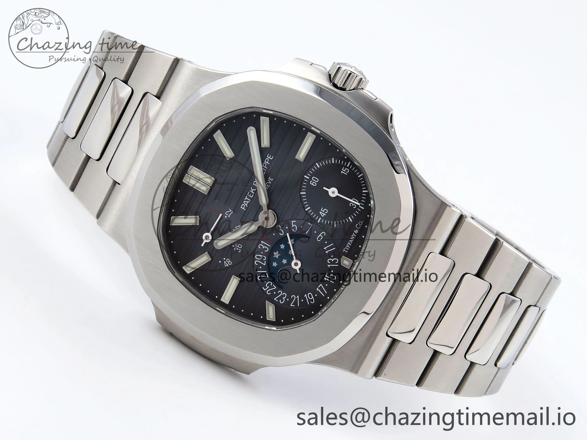 Nautilus 5712 Tiffany PPF 1:1 Best Edition Blue Dial on SS Bracelet A240 Super Clone V TimelessDesign 8716