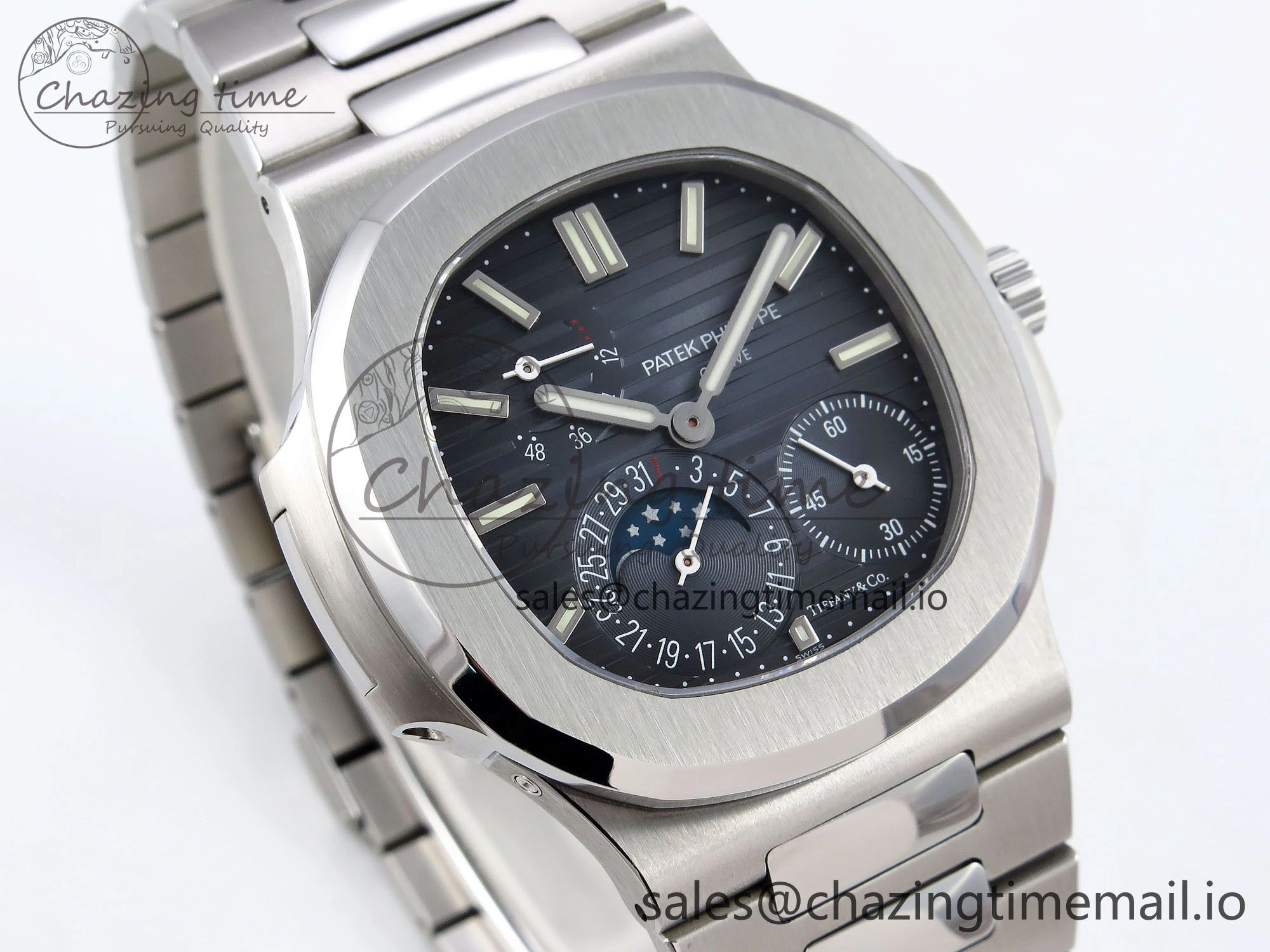 Nautilus 5712 Tiffany PPF 1:1 Best Edition Blue Dial on SS Bracelet A240 Super Clone V TimelessDesign 8716