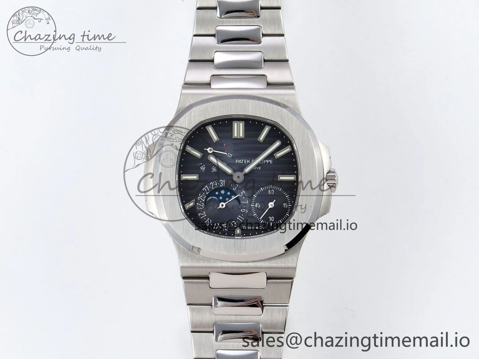 Nautilus 5712 Tiffany PPF 1:1 Best Edition Blue Dial on SS Bracelet A240 Super Clone V TimelessDesign 8716