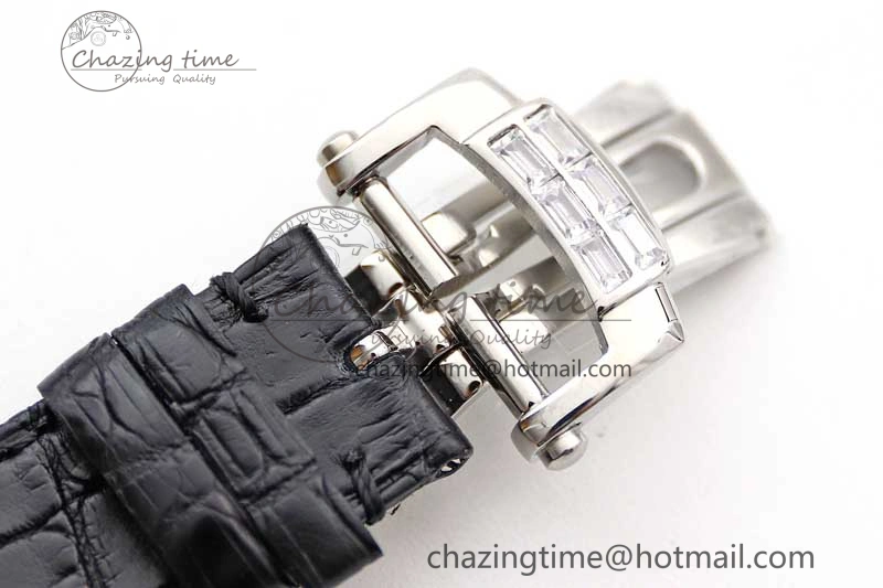 Nautilus 5719 GSF 1:1 Best Edition Full Diamonds Dial and Black Leather Strap 324CS Reliable 8794