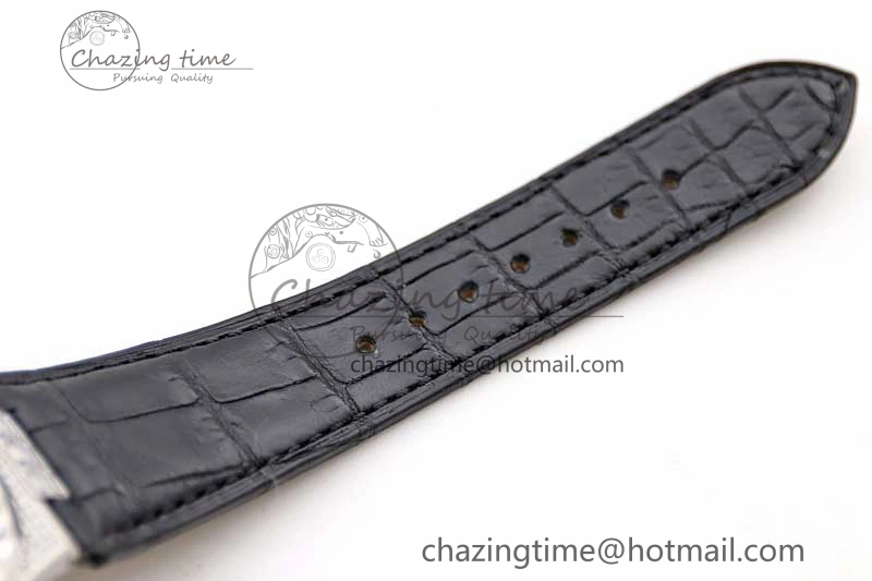 Nautilus 5719 GSF 1:1 Best Edition Full Diamonds Dial and Black Leather Strap 324CS Reliable 8794