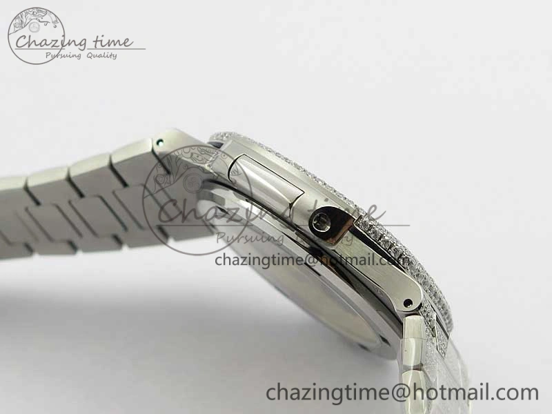 MoistureWicking Nautilus 5719 1G PPF 1:1 Best Edition Full Diamonds Dial and Bracelet 324CS (Free box) 8953