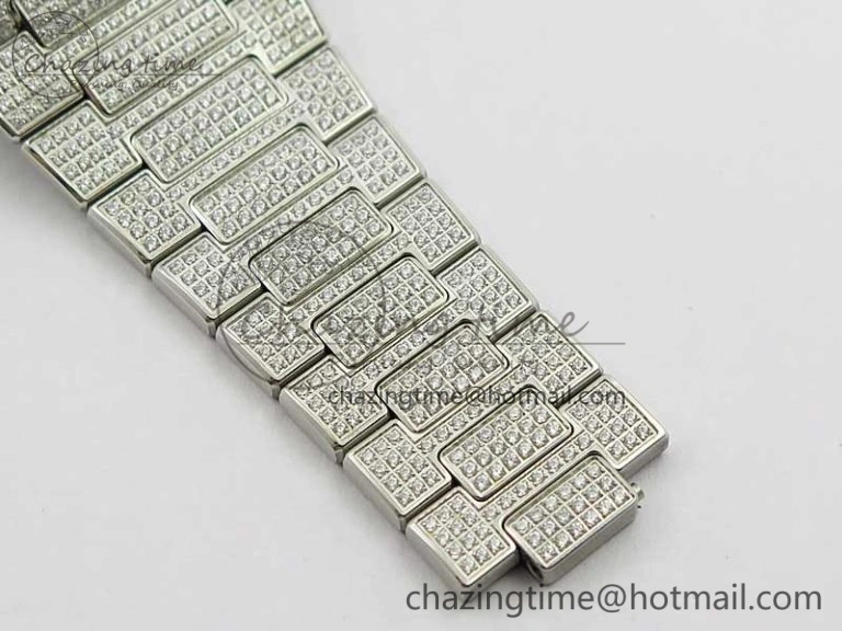 MoistureWicking Nautilus 5719 1G PPF 1:1 Best Edition Full Diamonds Dial and Bracelet 324CS (Free box) 8953