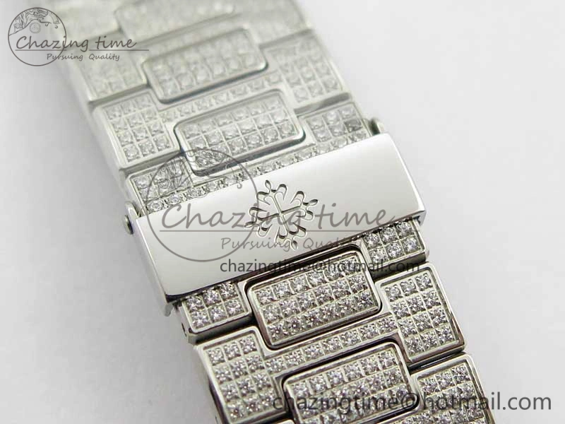 MoistureWicking Nautilus 5719 1G PPF 1:1 Best Edition Full Diamonds Dial and Bracelet 324CS (Free box) 8953