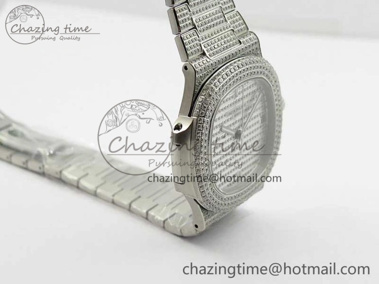 MoistureWicking Nautilus 5719 1G PPF 1:1 Best Edition Full Diamonds Dial and Bracelet 324CS (Free box) 8953