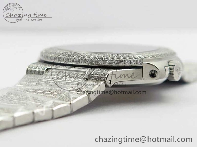 MoistureWicking Nautilus 5719 1G PPF 1:1 Best Edition Full Diamonds Dial and Bracelet 324CS (Free box) 8953