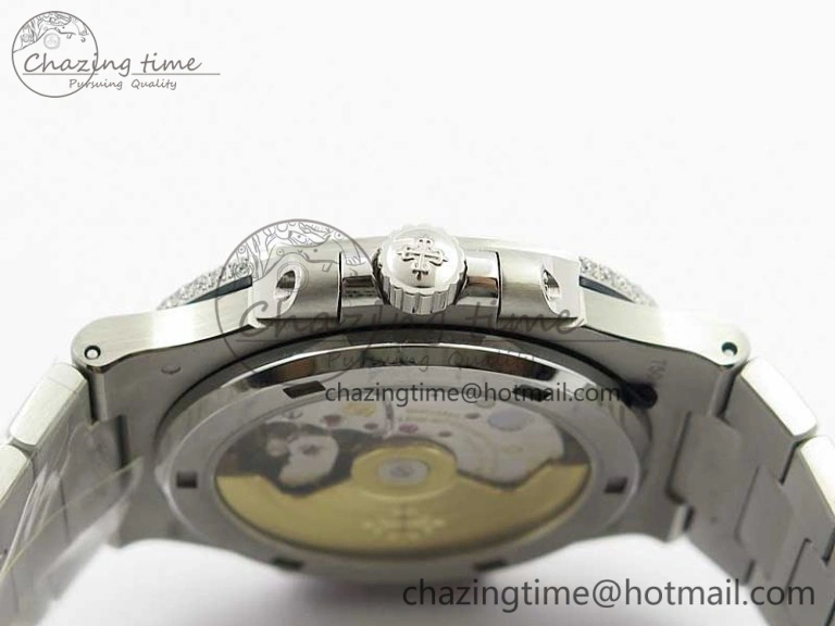 MoistureWicking Nautilus 5719 1G PPF 1:1 Best Edition Full Diamonds Dial and Bracelet 324CS (Free box) 8953