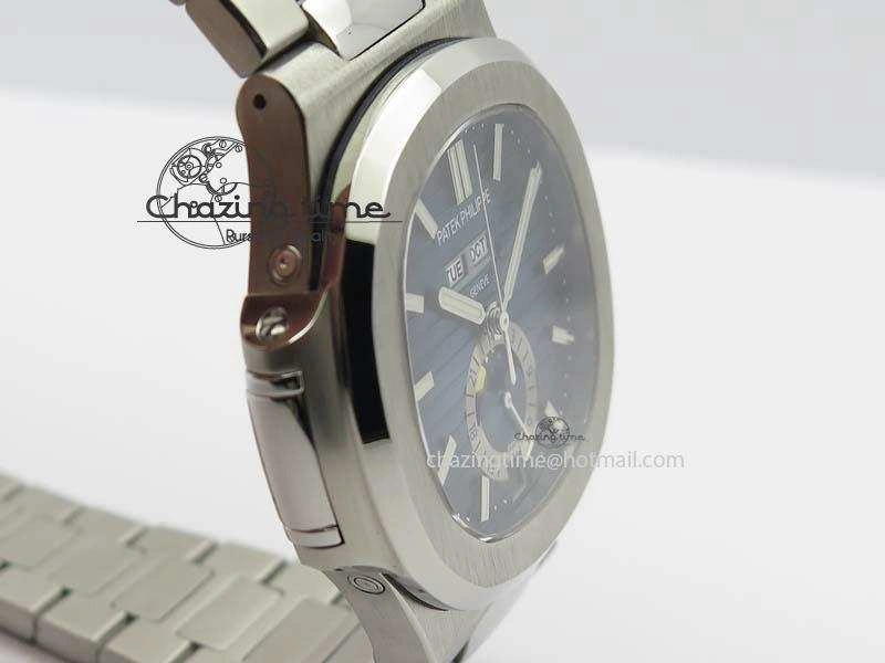 Nautilus 5726 Complicated SS Blue Textured Dial On SS Bracelet A Comfortable 9075