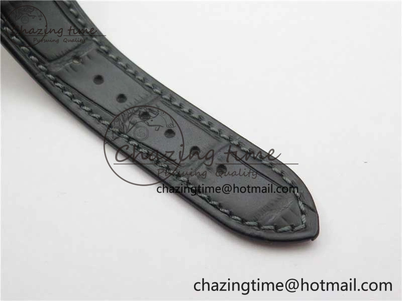 Nautilus 5726 Complicated SS GRF 1:1 Best Edition Black Textured Dial on Black Leather Strap A324 V Minimalist 8868